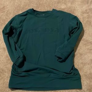 Mama maternity crewneck sweatshirt XS side ruching